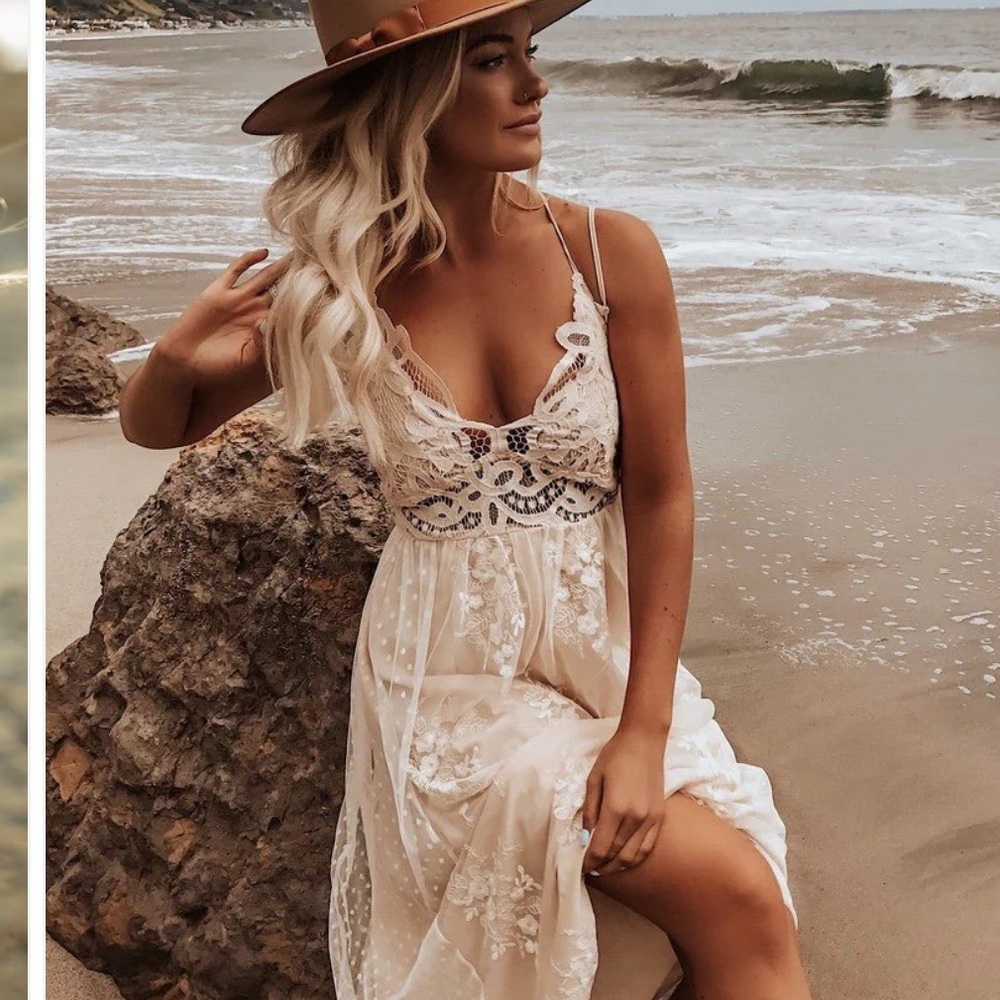 Paradise Island Lace Maxi Dress